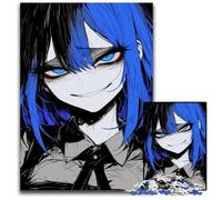 JigsawPuzzle 1000Pieces for Adults Blue Eye Glow Jigsaw Puzzles for Birthdays Holidays Best for Christmas 1000 PCS(75x50cm)