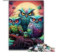 JigsawPuzzle 1000Pieces for Adults Color Owl 1000Pieces Puzzles for Adults Interactive Family Game, DIY Home Decor, Challenging Brain Teaser Gift (Size 26x38 cm)