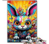 JigsawPuzzle 1000Pieces for Adults Colorful Art Rabbit 1000Pieces Puzzles for Adults Interactive Family Game, DIY Home Decor, Challenging Brain Teaser Gift (Size 50x75 cm)