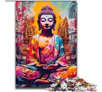 JigsawPuzzle 1000Pieces for Adults Colorful Buddha 1000Pieces Puzzles for Adults Interactive Family Game, DIY Home Decor, Challenging Brain Teaser Gift (Size 26x38 cm)