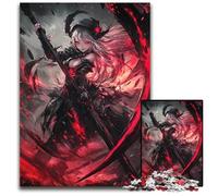 JigsawPuzzle 1000Pieces for Adults Dark Anime Warrior Challenging Puzzles Interactive Family Game DIY Home Decor Brain Teaser Gift 1000 PCS(38x26cm)