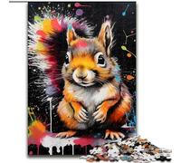 JigsawPuzzle 1000Pieces for Adults Graffiti Painting Squirrel Jigsaw Puzzle 1000Pieces for The Whole for Women, Gifts for Men (Size 50x75 cm)