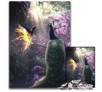 JigsawPuzzle 1000Pieces for Adults Peacock And Hummingbird paper Jigsaw Puzzles Creative Family GameHome Decor for Teenagers 1000 PCS(38x26cm)