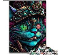 JigsawPuzzle 1000Pieces for Adults Psychedelic Cat Warrior Jigsaw Puzzle 1000Pieces for The Whole for Women, Gifts for Men (Size 50x75 cm)