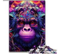 JigsawPuzzle 1000Pieces for Adults Purple Monkey 1000Pieces Puzzles for Adults Interactive Family Game, DIY Home Decor, Challenging Brain Teaser Gift (Size 26x38 cm)