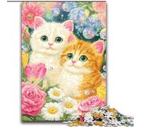 JigsawPuzzle 2000 Pieces for Adults Flowers Cat Brain Teaser Game Wall Decoration Unique Birthday And Xmas Gifts 70x100cm