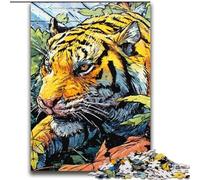 JigsawPuzzle 2000 Pieces for Adults Mysterious Tiger Educational Games Home Decoration Birthday Present, Gifts for Age 14+ 70x100cm