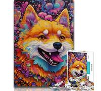 JigsawPuzzle 2000 Pieces for Adults Psychedelic Corgi,Help The Brain Exercise Addictive Toys to Cultivate Patience Perfect Decoration 70x100cm