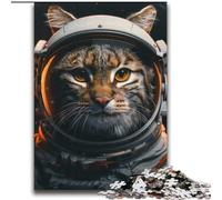 JigsawPuzzle 2000 Pieces for Teenagers Astronaut Cat,Help The Brain Exercise Addictive Toys to Cultivate Patience Enhance Memory 70X100cm