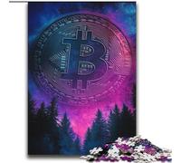JigsawPuzzle 2000 Pieces for Teenagers Bitcoin Logo Family Fun Fun at Home Activities, Birthday Present,Travel Gifts, for And 14 Years Old 70x100cm