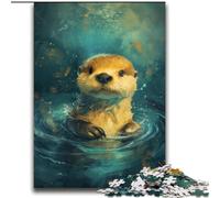 JigsawPuzzle 2000 Pieces for Teenagers Cute Little Yellow Otter Family Fun Fun at Home Activities, Birthday Present,Travel Gifts, for And 14 Years Old 70x100cm