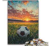 JigsawPuzzle 2000 Pieces for Teenagers Football on The Grassland Toy Intellectual Game for Home Decoration for Age 14 Years Up 70x100cm