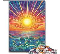 JigsawPuzzle 2000 Pieces for Teenagers Psychedelic Sun for Age 14+ Brain Teaser Game Best Gift for Adults And Teenagers 70x100cm