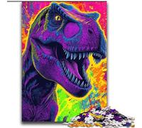 JigsawPuzzle 2000 Pieces for Teenagers Psychedelic Tyrannosaurus Rex Toy Intellectual Game for Home Decoration for Age 14 Years Up 70x100cm