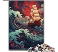 JigsawPuzzle 2000 Pieces for Teenagers Ship Sailing on Wave Decompressing Intellectual Educational Toy Perfect Decoration 70x100cm