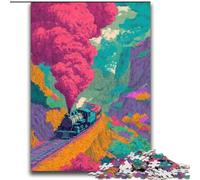 JigsawPuzzle 2000 Pieces for Teenagers Smog Train Decompressing Intellectual Educational Toy Perfect Decoration 70x100cm