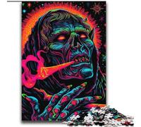 JigsawPuzzle 2000 Pieces for Teenagers Smoke Skull Family Fun Fun at Home Activities, Birthday Present,Travel Gifts, for And 14 Years Old 70x100cm