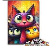 JigsawPuzzle 2000 Pieces for Teenagers Three Cats Toy Intellectual Game for Home Decoration for Age 14 Years Up 70x100cm