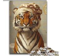 JigsawPuzzle 2000 Pieces for Teenagers Tiger in The Bathroom for Age 14+ Brain Teaser Game Best Gift for Adults And Teenagers 70x100cm
