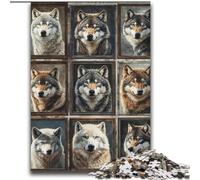 JigsawPuzzle 2000 Pieces for Teenagers Wolf Collage Family Game Stress Reliever Difficult Challenge Artists Collection, Fine Art 70x100cm