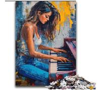 JigsawPuzzle 2000 Pieces for Teenagers Woman Playing The Piano Family Fun Fun at Home Activities, Birthday Present,Travel Gifts, for And 14 Years Old 70x100cm