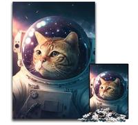 JigsawPuzzle a Pieces for Adults Cat Astronaut Paper Jigsaw Puzzles Relaxing Entertainment Perfect Christmas GiftHome Decor 1000 PCS(38x26cm)