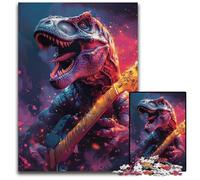 JigsawPuzzle a Pieces for Adults Dinosaur Paying Guitar Paper Jigsaw Puzzles Relaxing Entertainment Perfect Christmas GiftHome Decor 1000 PCS(38x26cm)