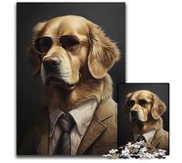 JigsawPuzzle a Pieces for Adults Gentleman Retriever Puppy Paper Jigsaw Puzzles Relaxing Entertainment Perfect Christmas GiftHome Decor 1000 PCS(38x26cm)