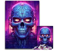 JigsawPuzzle a Pieces for Adults Glowing SkullPaper Jigsaw Puzzles Relaxing Entertainment Perfect Christmas GiftHome Decor 1000 PCS(38x26cm)