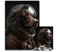 JigsawPuzzle a Pieces for Adults Labrador Astronaut Wooden Jigsaw Puzzles Relaxing Entertainment Perfect Christmas GiftHome Decor 1000 PCS(75x50cm)
