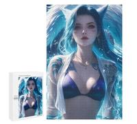 Jigsaws 1000 PCS for Adults Bikini Fox Girl Pool Adult Jigsaw Puzzle Brain Teaser Game A Work of Art Fun at Home Activities, 1000 PCS
