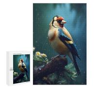 Jigsaws 1000 PCS for Adults Bird Goldfinch in Rain Jigsaws for Adults Toy Wall Decor Birthday Present Unique Birthday And Xmas Gifts 1000 PCS