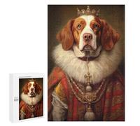 Jigsaws 1000 PCS for Adults Brittany Spaniel The King Puzzles for Adults Hands-on Game Presents for Women Fun Activities at Home 1000 PCS