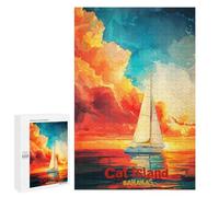 Jigsaws 1000 PCS for Adults Cat Island Art Jigsaws for Adults Toy Wall Decor Birthday Present Unique Birthday And Xmas Gifts 1000 PCS