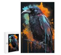 Jigsaws 1000 PCS for Adults Colorful Raven With Drips Adult Jigsaw Puzzle Relax Games Perfect Decoration Christmas Birthday Gifts 1000 PCS