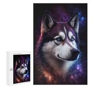 Jigsaws 1000 PCS for Adults Cosmic Husky Portrait-4 Adult Jigsaw Puzzle Brain Teaser Game A Work of Art Fun at Home Activities, 1000 PCS