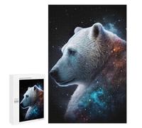 Jigsaws 1000 PCS for Adults Cosmic Polar Bear Profile Adult Jigsaw Puzzle Brain Teaser Game A Work of Art Fun at Home Activities, 1000 PCS