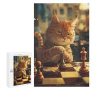 Jigsaws 1000 PCS for Adults Cute Cartoon Chess Cat Jigsaws for Adults Toy Wall Decor Birthday Present Unique Birthday And Xmas Gifts 1000 PCS