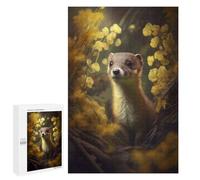 Jigsaws 1000 PCS for Adults Cute Little Weasel Jigsaw Puzzle Brain Teaser Game Presents for Women Fun Activities at Home 1000 PCS