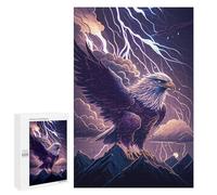 Jigsaws 1000 PCS for Adults Eagle Lightning Mountain Artwork Adult Jigsaw Puzzle Brain Teaser Game A Work of Art Fun at Home Activities, 1000 PCS