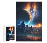 Jigsaws 1000 PCS for Adults Ethereal Twilight Peaks Jigsaws for Adults Toy Wall Decor Birthday Present Unique Birthday And Xmas Gifts 1000 PCS