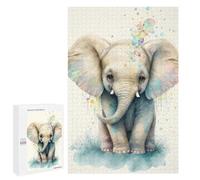 Jigsaws 1000 PCS for Adults Funny Little Elephant Adult Jigsaw Puzzle Brain Teaser Game A Work of Art Fun at Home Activities, 1000 PCS