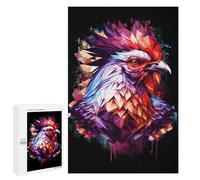Jigsaws 1000 PCS for Adults Geometric Chicken Rooster Puzzles for Adults Hands-on Game Presents for Women Fun Activities at Home 1000 PCS