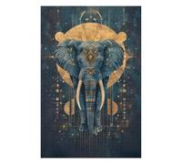 Jigsaws 1000 PCS for Adults Geometric Elephant Jigsaws for Adults Relaxing Games Perfect Decoration Fun Activities at Home 1000 PCS