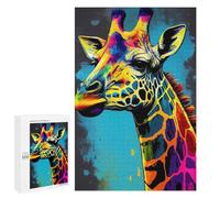 Jigsaws 1000 PCS for Adults Giraffe Animal PopArt Jigsaws for Adults Toy Wall Decor Birthday Present Unique Birthday And Xmas Gifts 1000 PCS