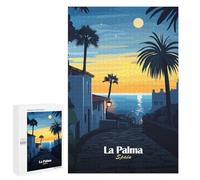 Jigsaws 1000 PCS for Adults La Palma Sunset Jigsaw Puzzle Brain Teaser Game Presents for Women Fun Activities at Home 1000 PCS