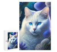 Jigsaws 1000 PCS for Adults Magical Oceanic Cat Portrait Adult Jigsaw Puzzle Brain Teaser Game A Work of Art Fun at Home Activities, 1000 PCS