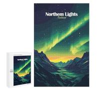 Jigsaws 1000 PCS for Adults Northern Lights Iceland Jigsaw Puzzle Brain Teaser Game Presents for Women Fun Activities at Home 1000 PCS