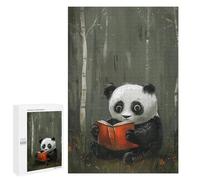 Jigsaws 1000 PCS for Adults Panda Reading in Forest Jigsaw Puzzle Brain Teaser Game Presents for Women Fun Activities at Home 1000 PCS