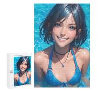 Jigsaws 1000 PCS for Adults Poolside Fun Bikini Girl Adult Jigsaw Puzzle Brain Teaser Game A Work of Art Fun at Home Activities, 1000 PCS